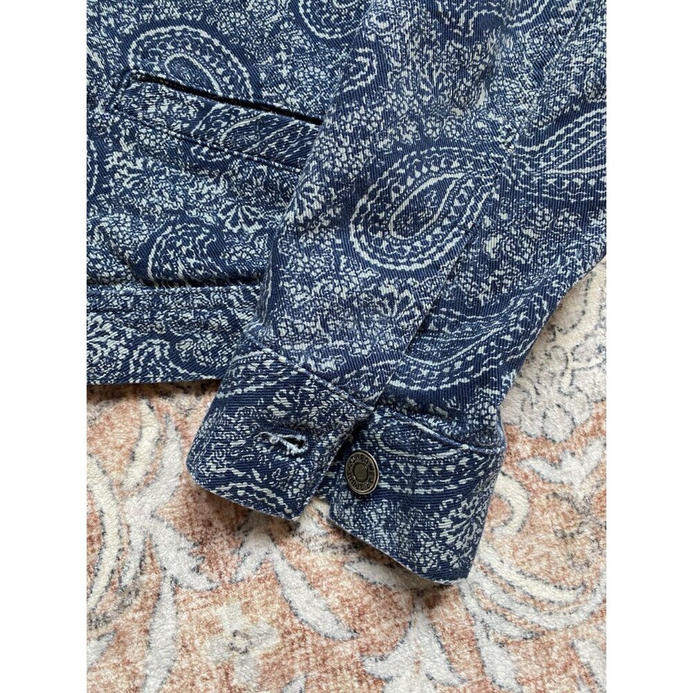 Joneswear 2 Piece Blue Paisley Jacket Mini Skirt Set Size 10 - Picture 11 of 14